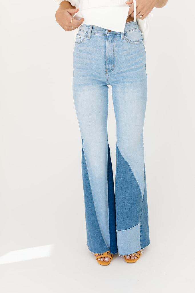 idina flare denim