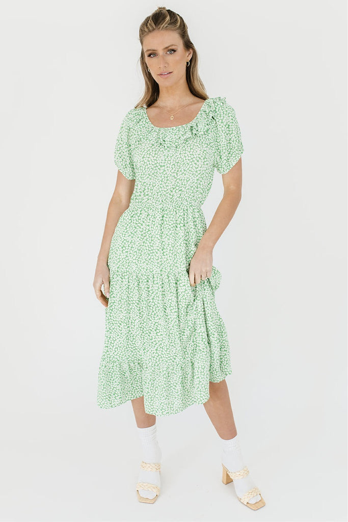 sandy floral midi dress