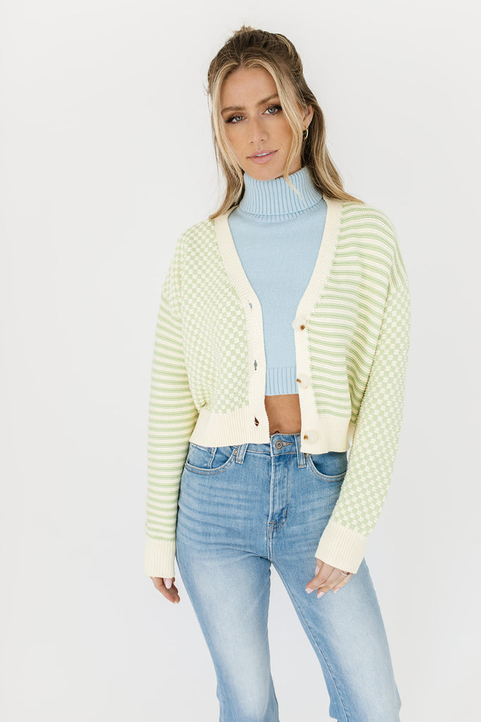 tomorrow checkered cardi