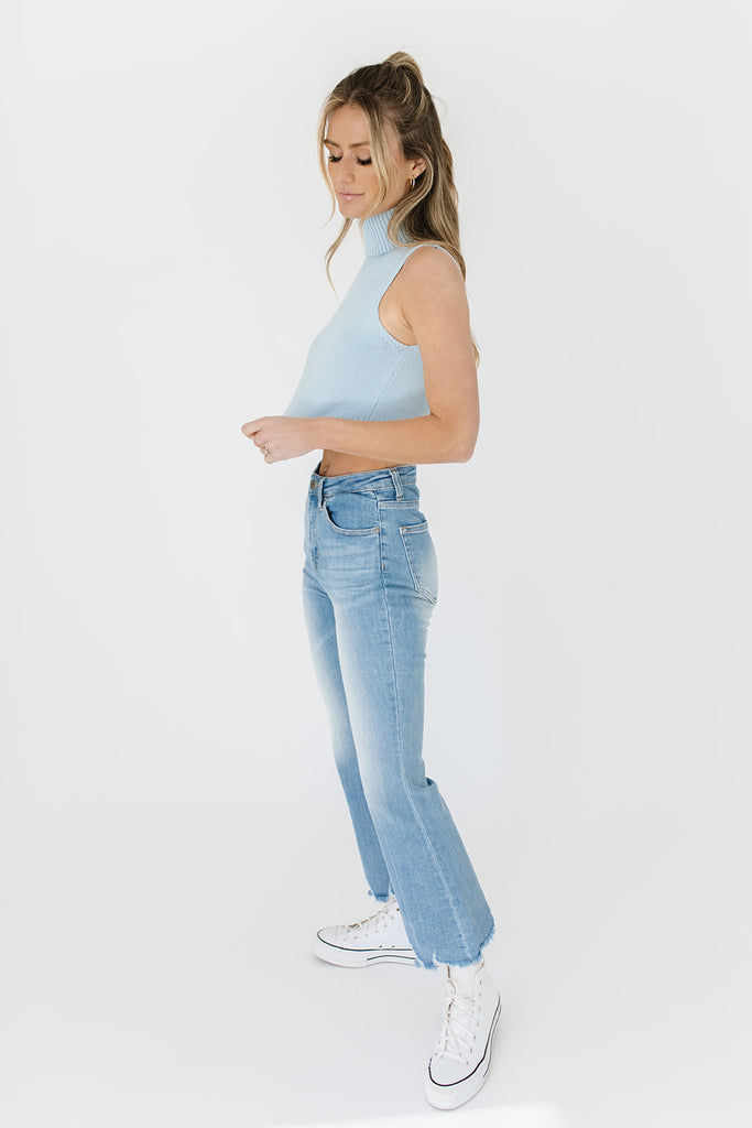 kate turtleneck tank // blue