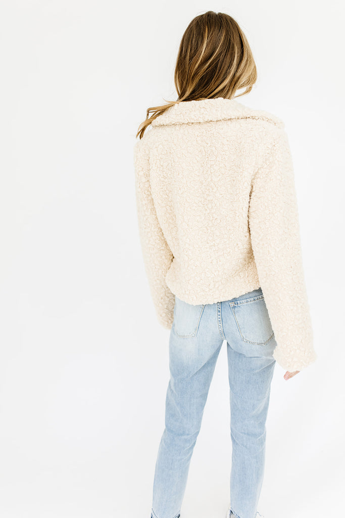 molly collared sherpa coat
