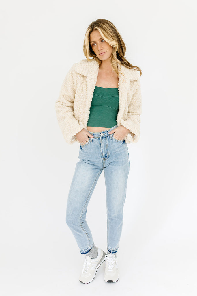 molly collared sherpa coat