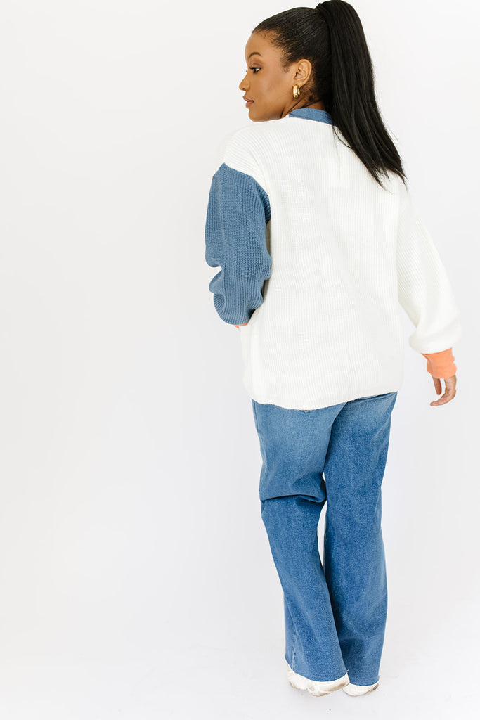 lauryn color block cardigan