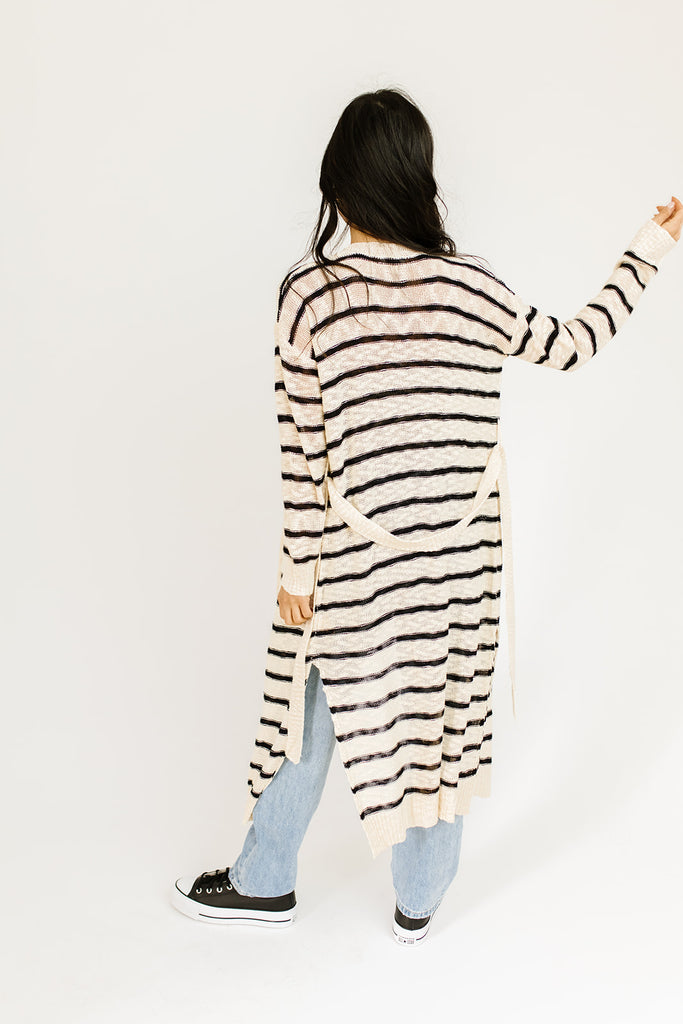 lenny striped cardigan