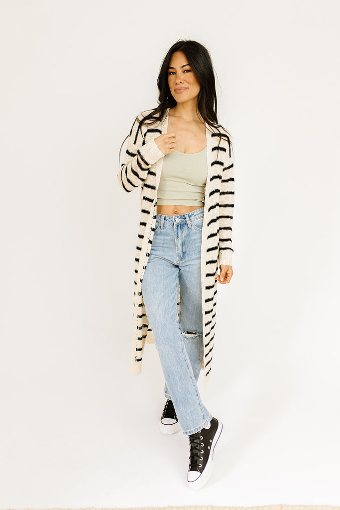 lenny striped cardigan