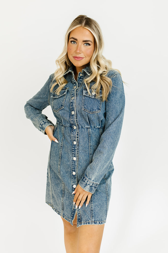 greta denim dress