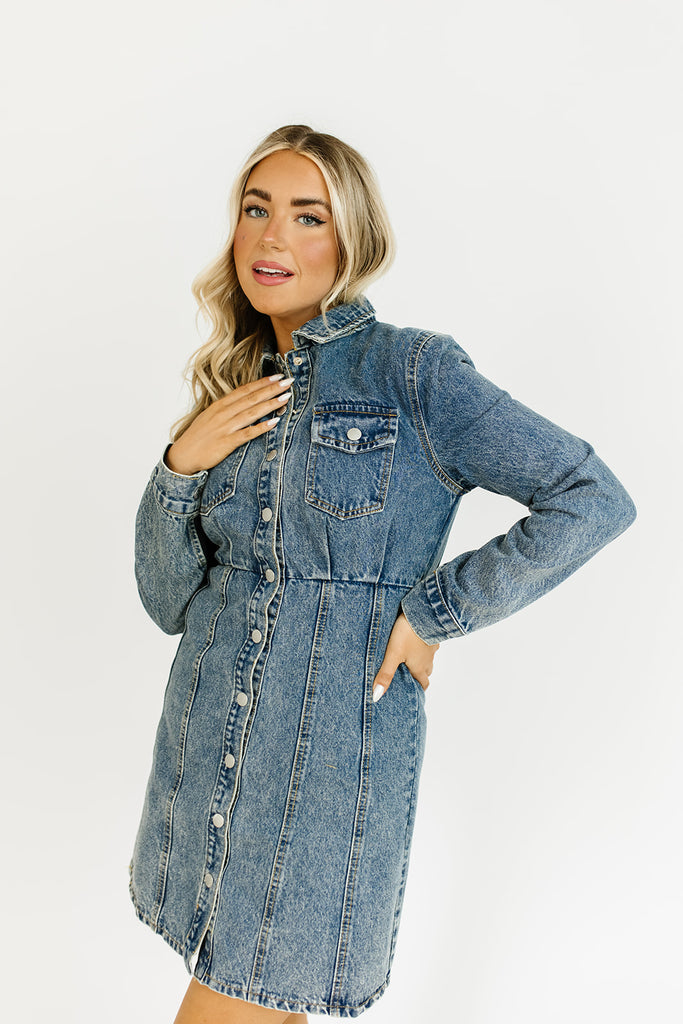 greta denim dress