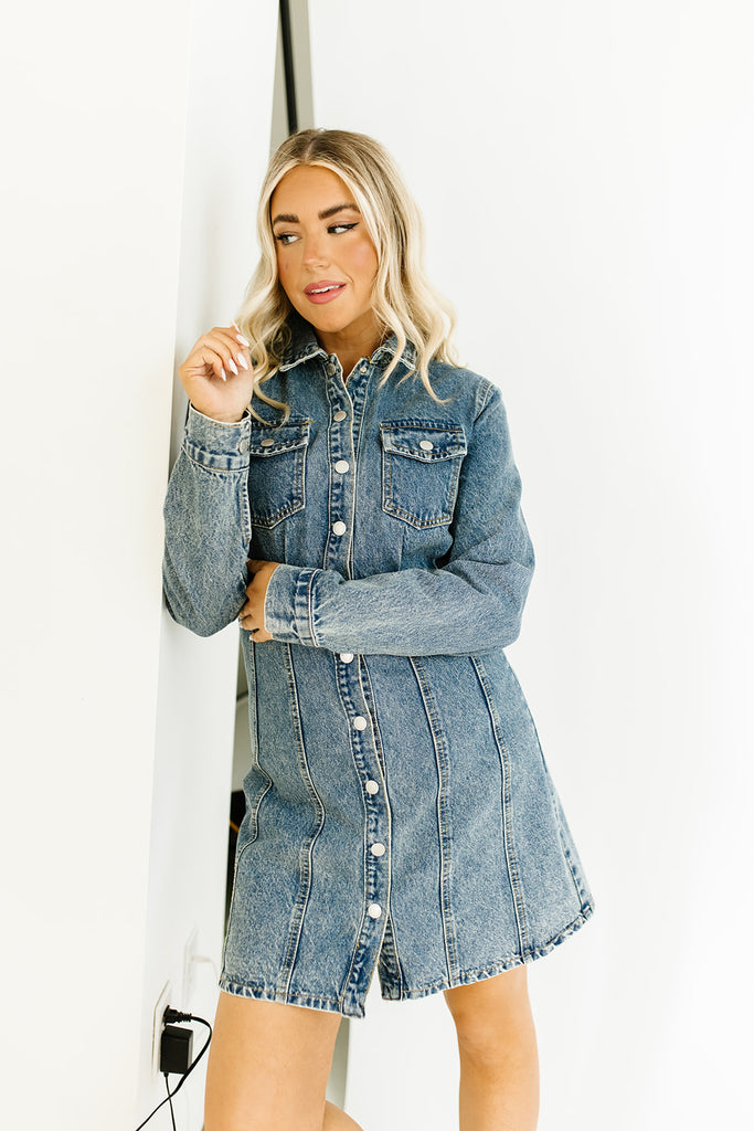 greta denim dress