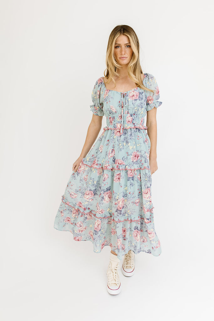 turn around floral maxi dress