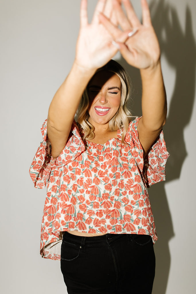 bethany floral blouse