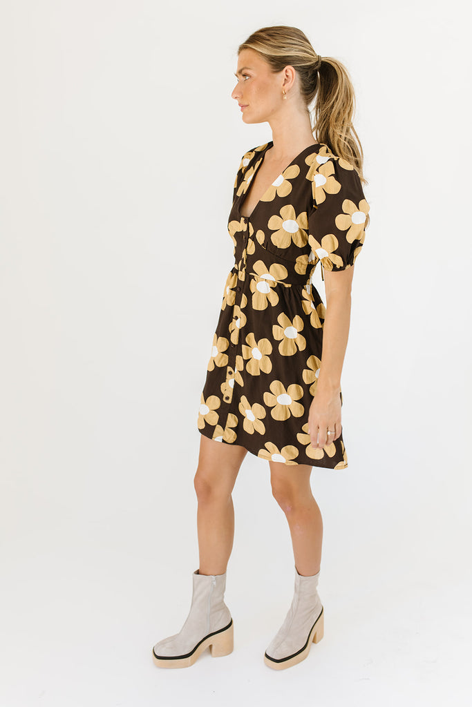 take my hand floral mini dress