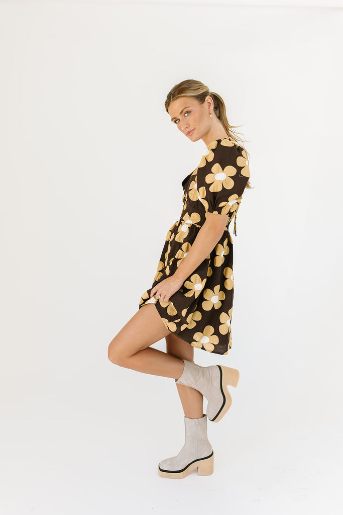 take my hand floral mini dress