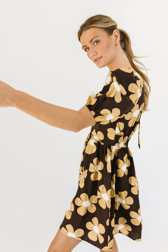 take my hand floral mini dress