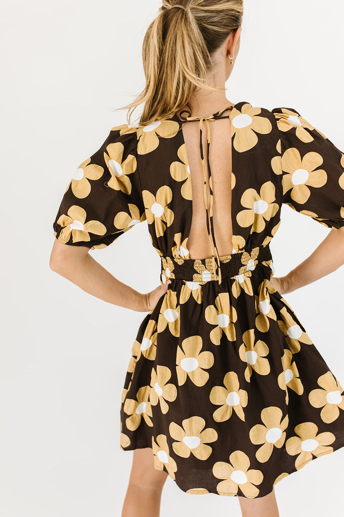 take my hand floral mini dress