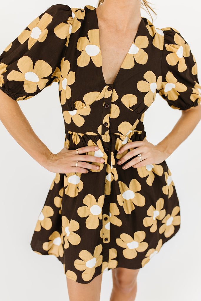 take my hand floral mini dress