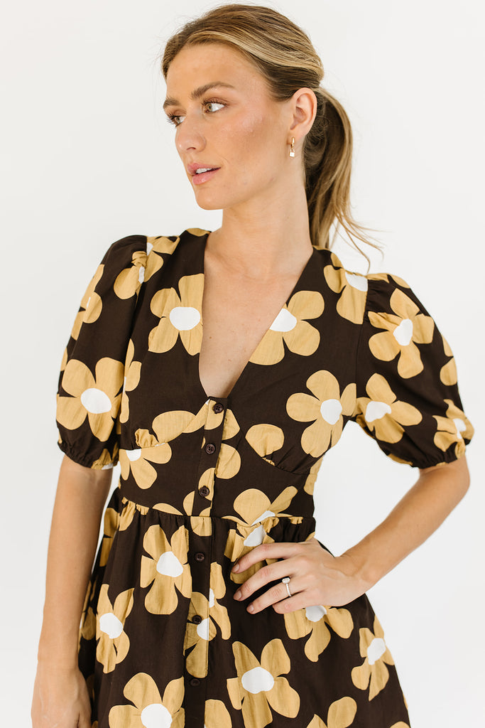 take my hand floral mini dress