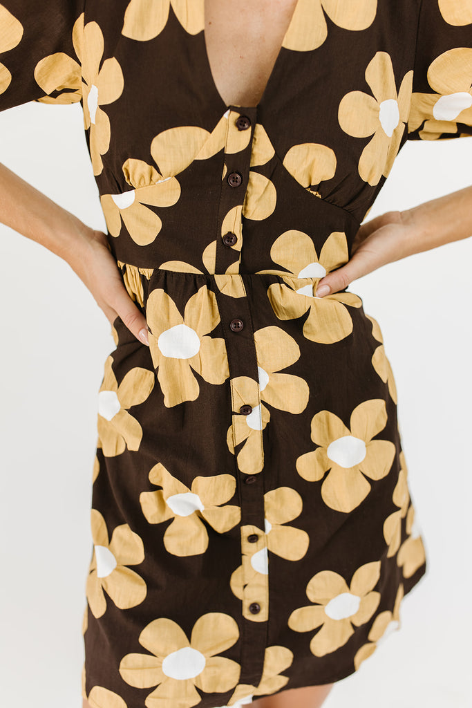take my hand floral mini dress