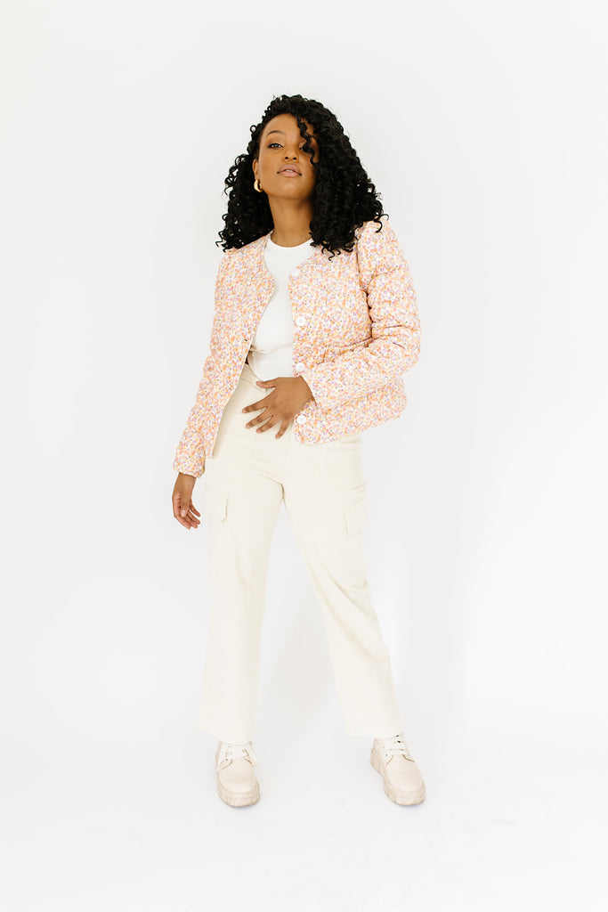 tiffany floral quilted jacket