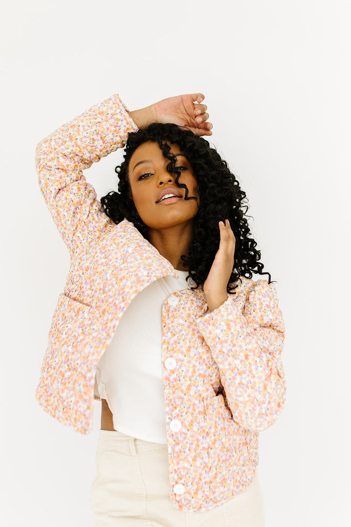 tiffany floral quilted jacket