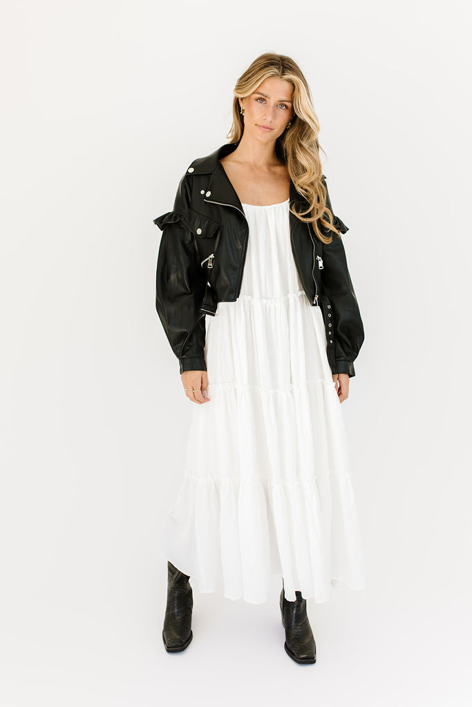 chicago faux leather jacket