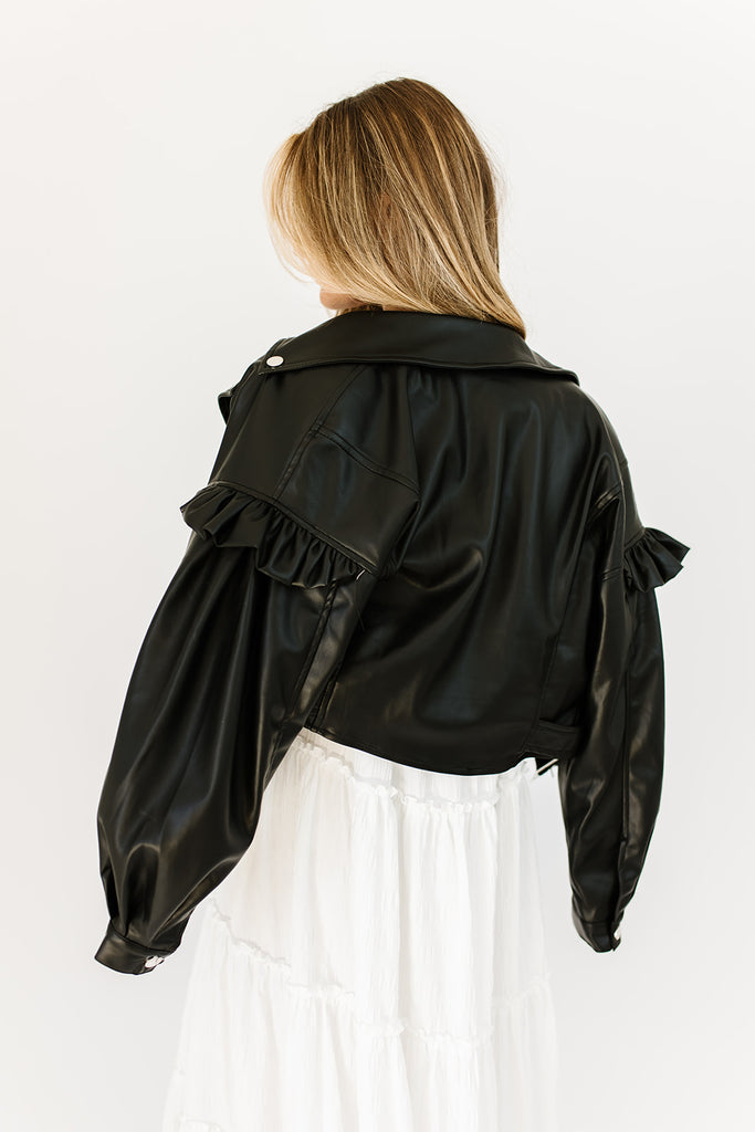 chicago faux leather jacket