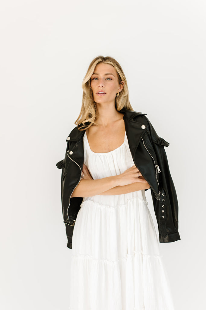 chicago faux leather jacket