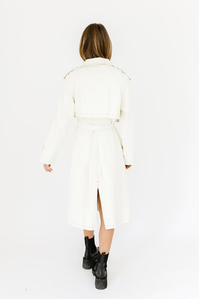 make way denim trench coat