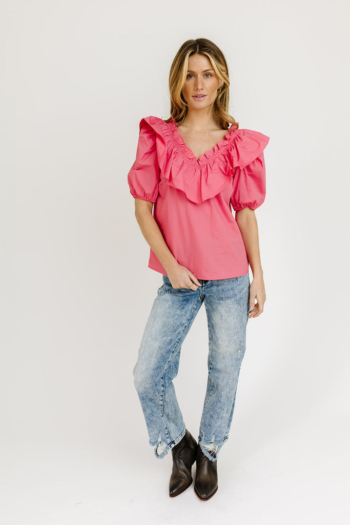 midtown puff sleeve top