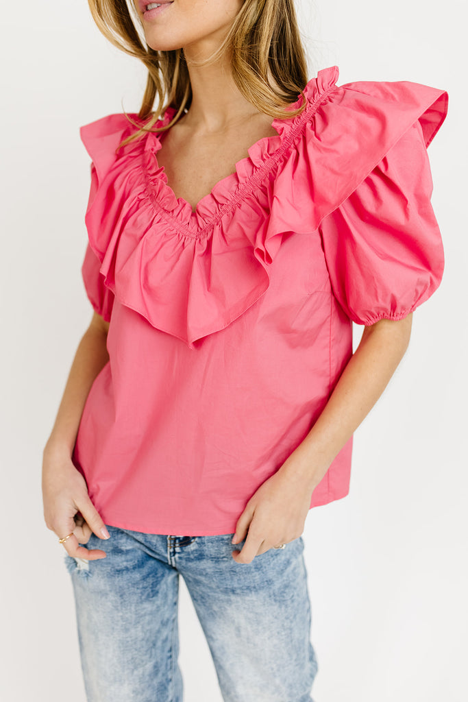 midtown puff sleeve top