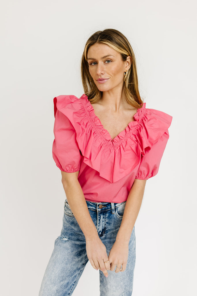 midtown puff sleeve top
