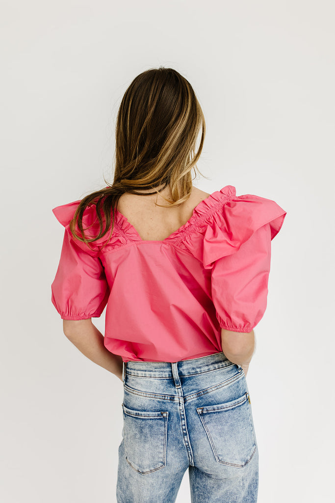 midtown puff sleeve top