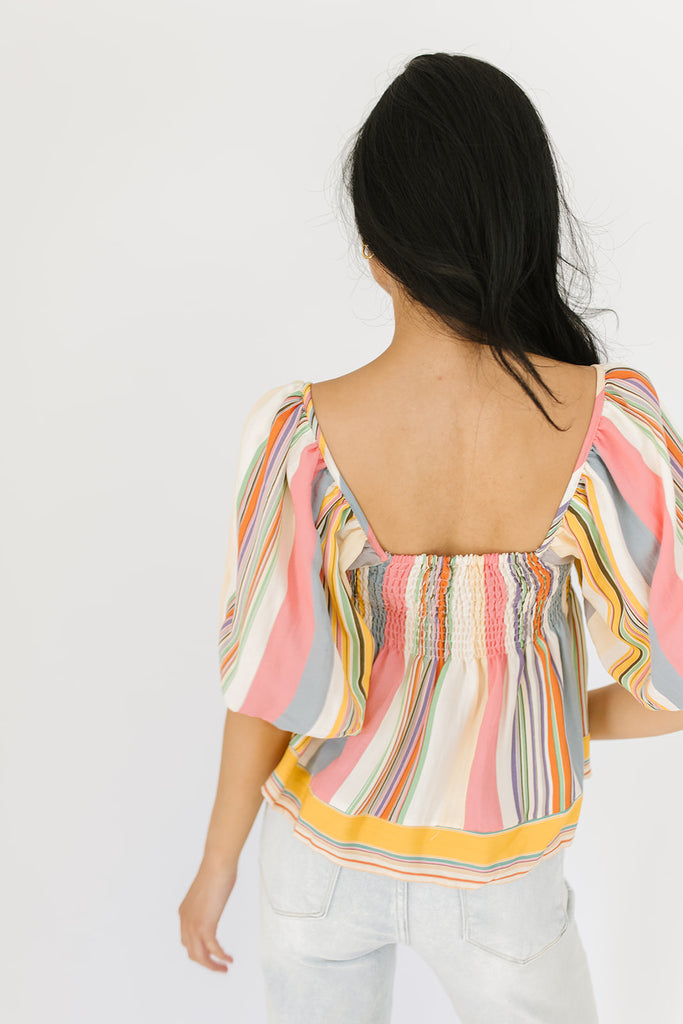 so into you striped blouse