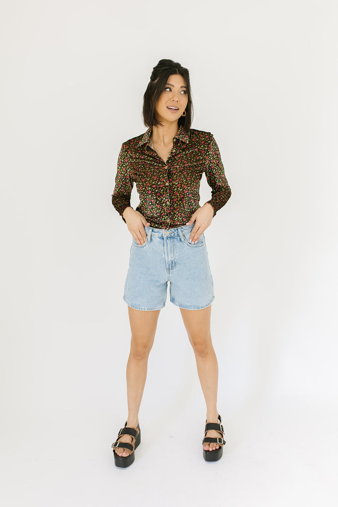 ladies first corduroy button up