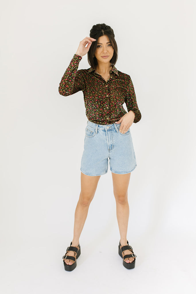 ladies first corduroy button up