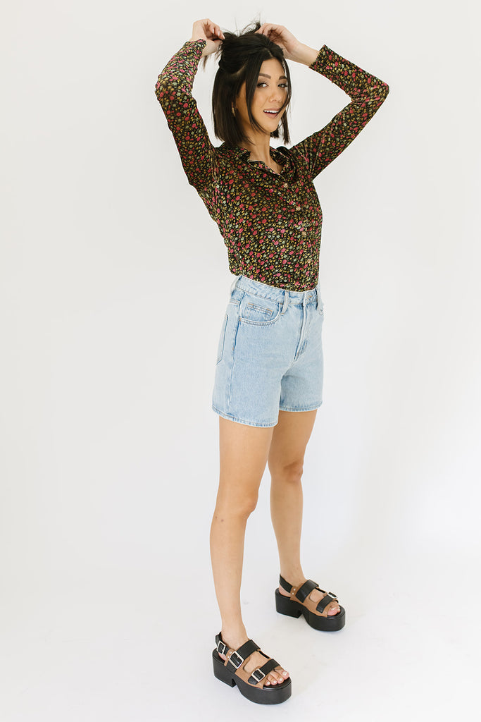 ladies first corduroy button up