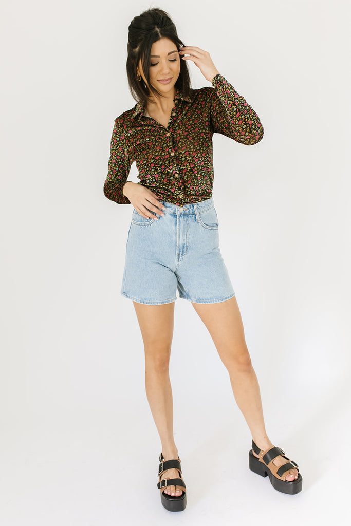 ladies first corduroy button up