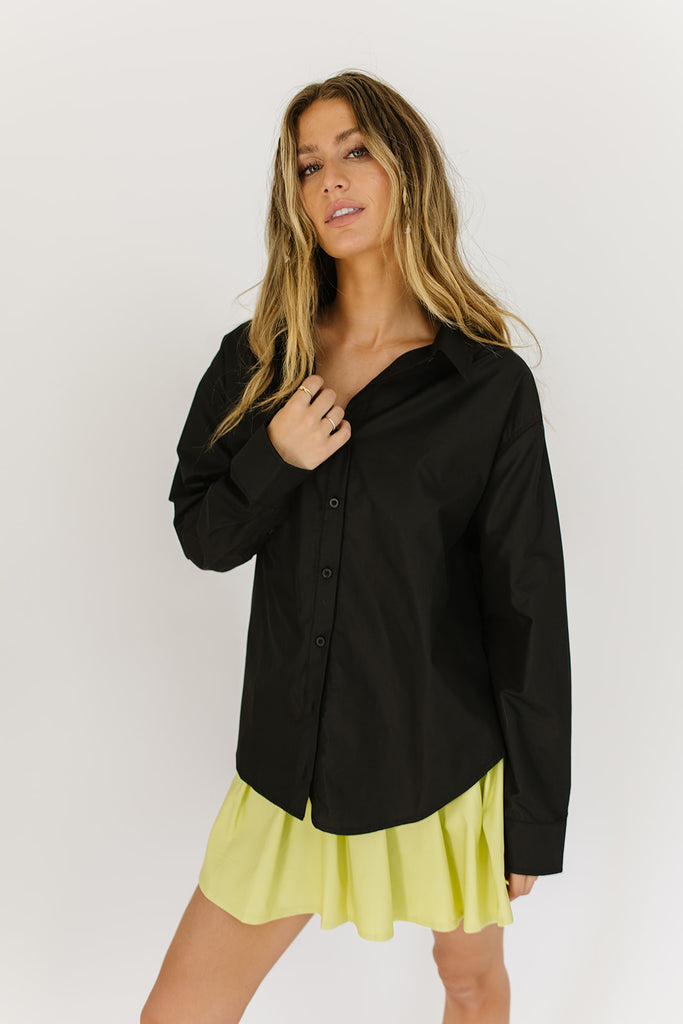 black to basics button up
