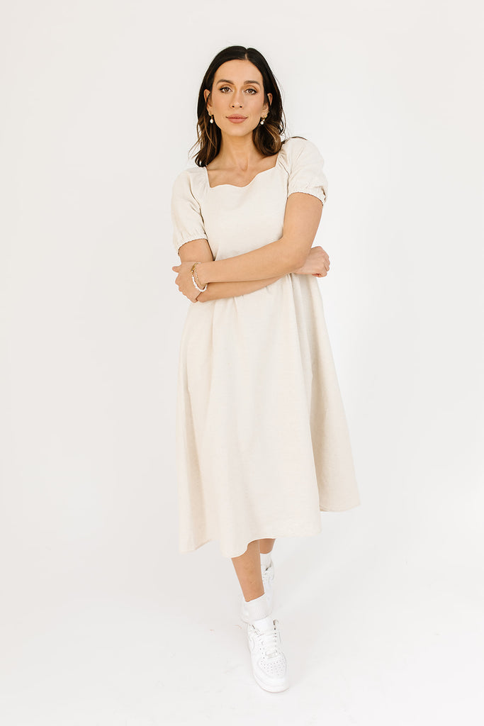 wilma midi dress // natural