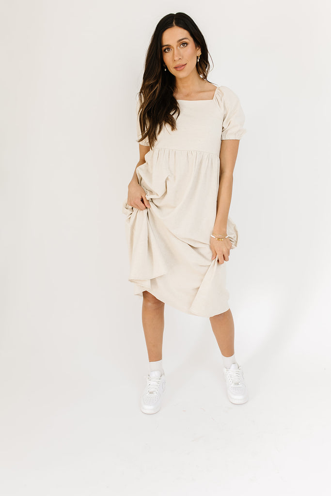 wilma midi dress // natural