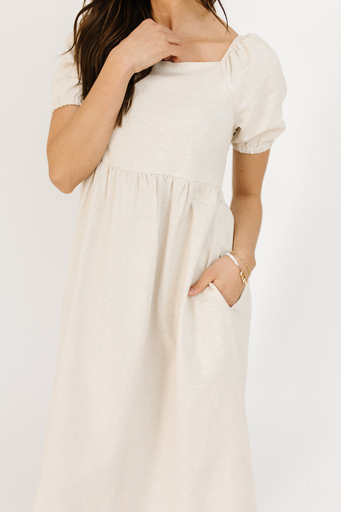 wilma midi dress // natural