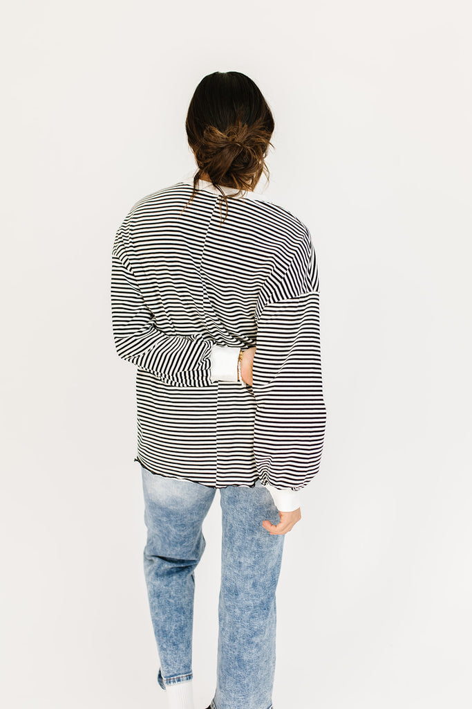 stone cold striped top // black *restocked*