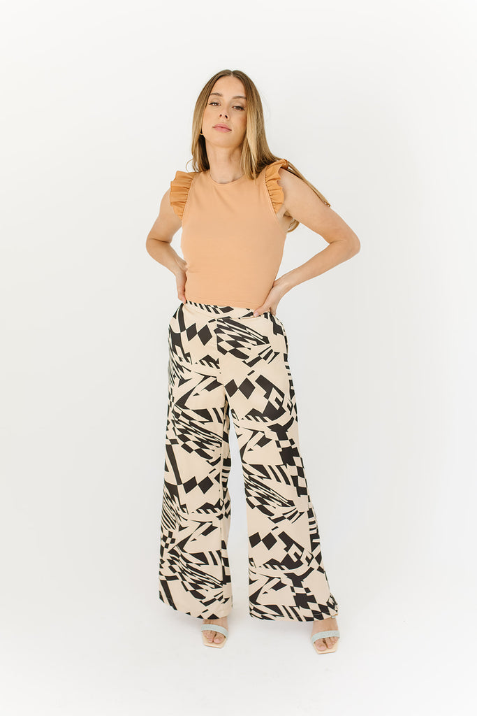 yolo flutter sleeve top