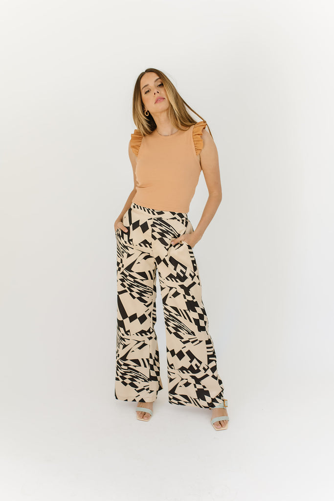 yolo flutter sleeve top