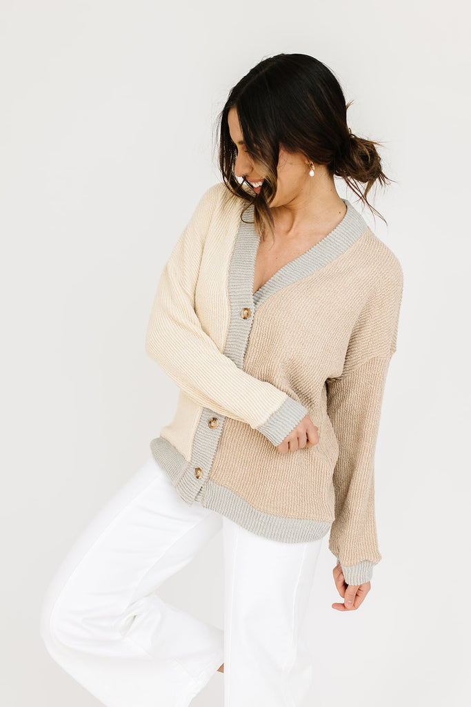 crissy color block cardigan