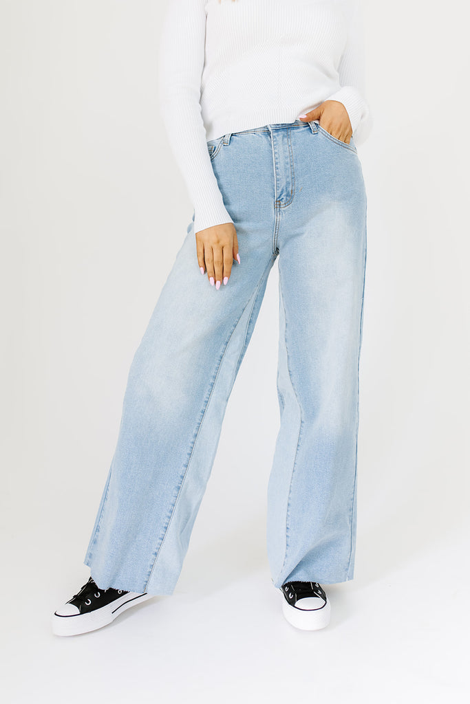 avril wide leg denim