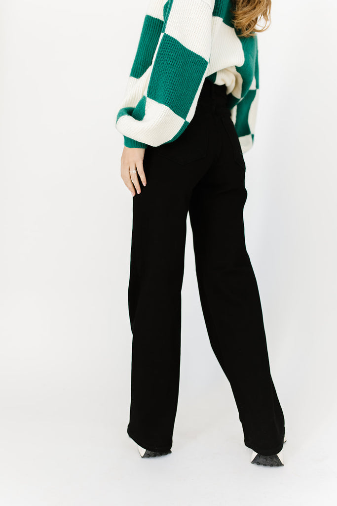 billie crossover wide leg denim