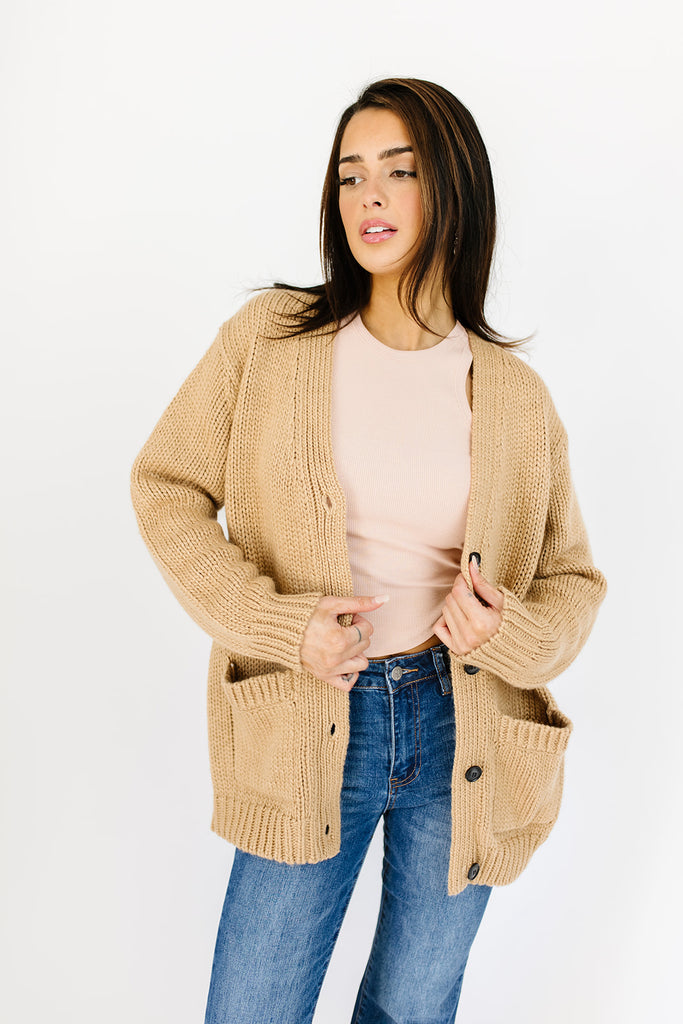 rest easy cardigan // creamy caramel