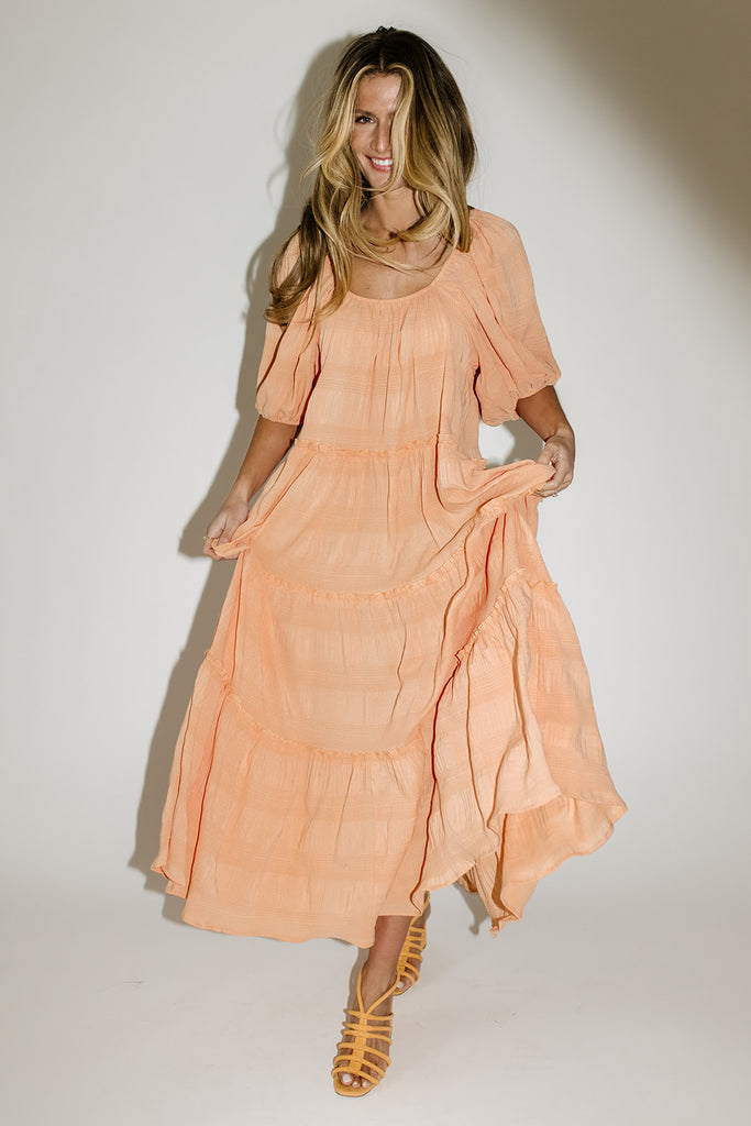 daymaker dress // peach *zoco exclusive*