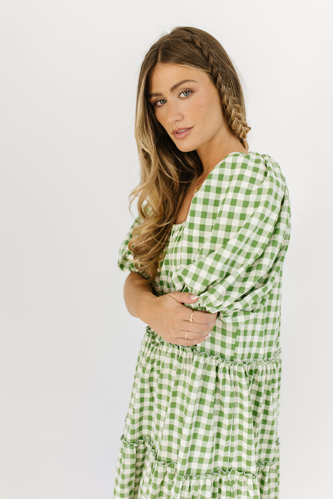 daymaker dress // green gingham