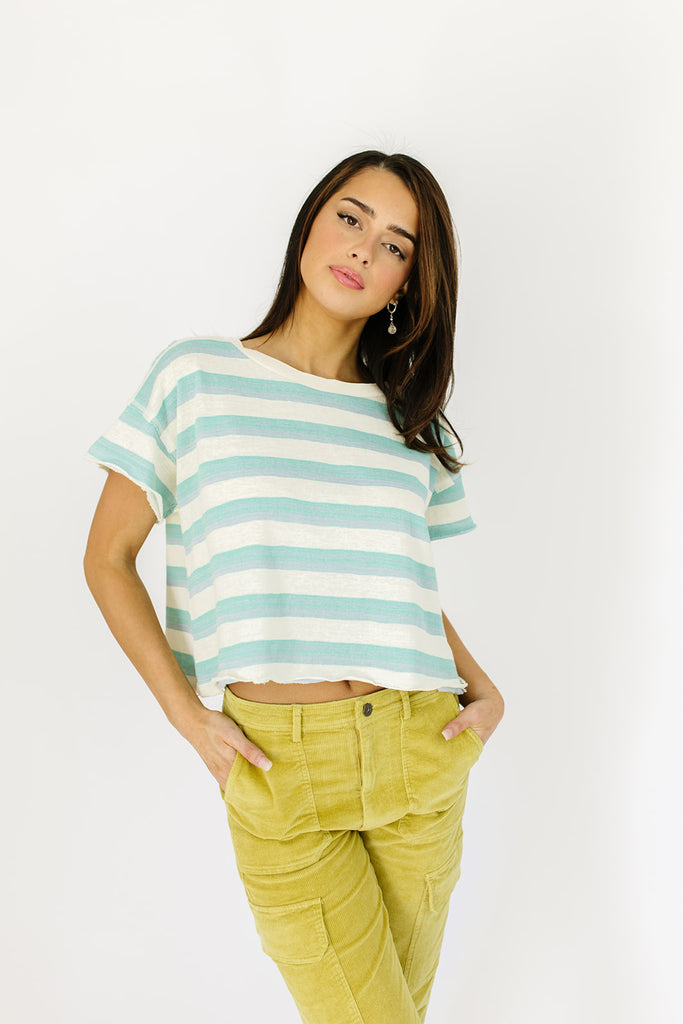 ready or not striped tee